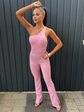 Pink overál nyitott háttal
